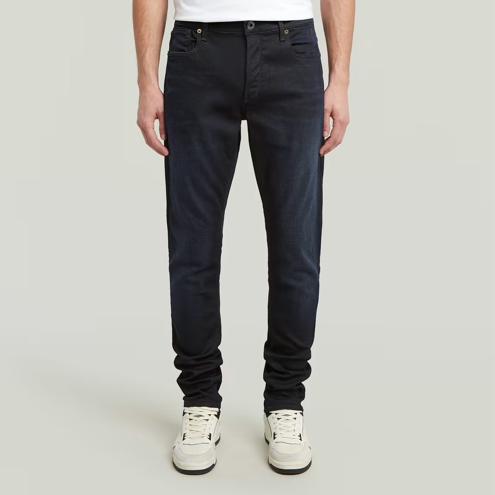 G-Star Raw 3301 Slim Jeans Mens 36x32 Washed Mercury Black Stretch‎ 51001-D931-H